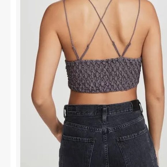 FP One Adella Bralette Lace Bralette in Gray Sz sm (light grey ) - Picture 3 of 7